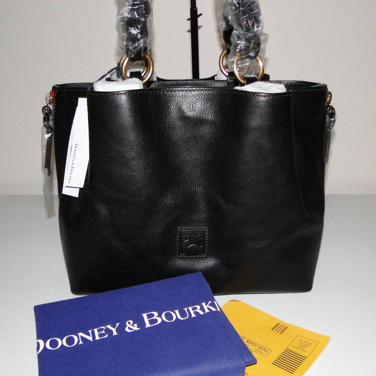 Large Zip Florentine Leather Black Bag G517369