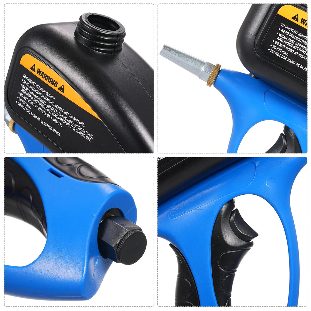 Sandblaster Handheld Pneumatic Sand Blast Machine Glass Tombstone Sprayer With Small Nozzle M44558