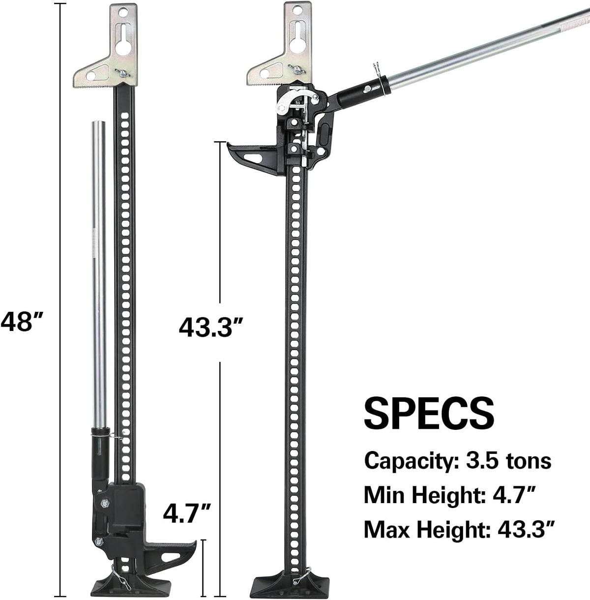 48 Off-Road High Lift Jack 3.5 Tons Capacity F84481