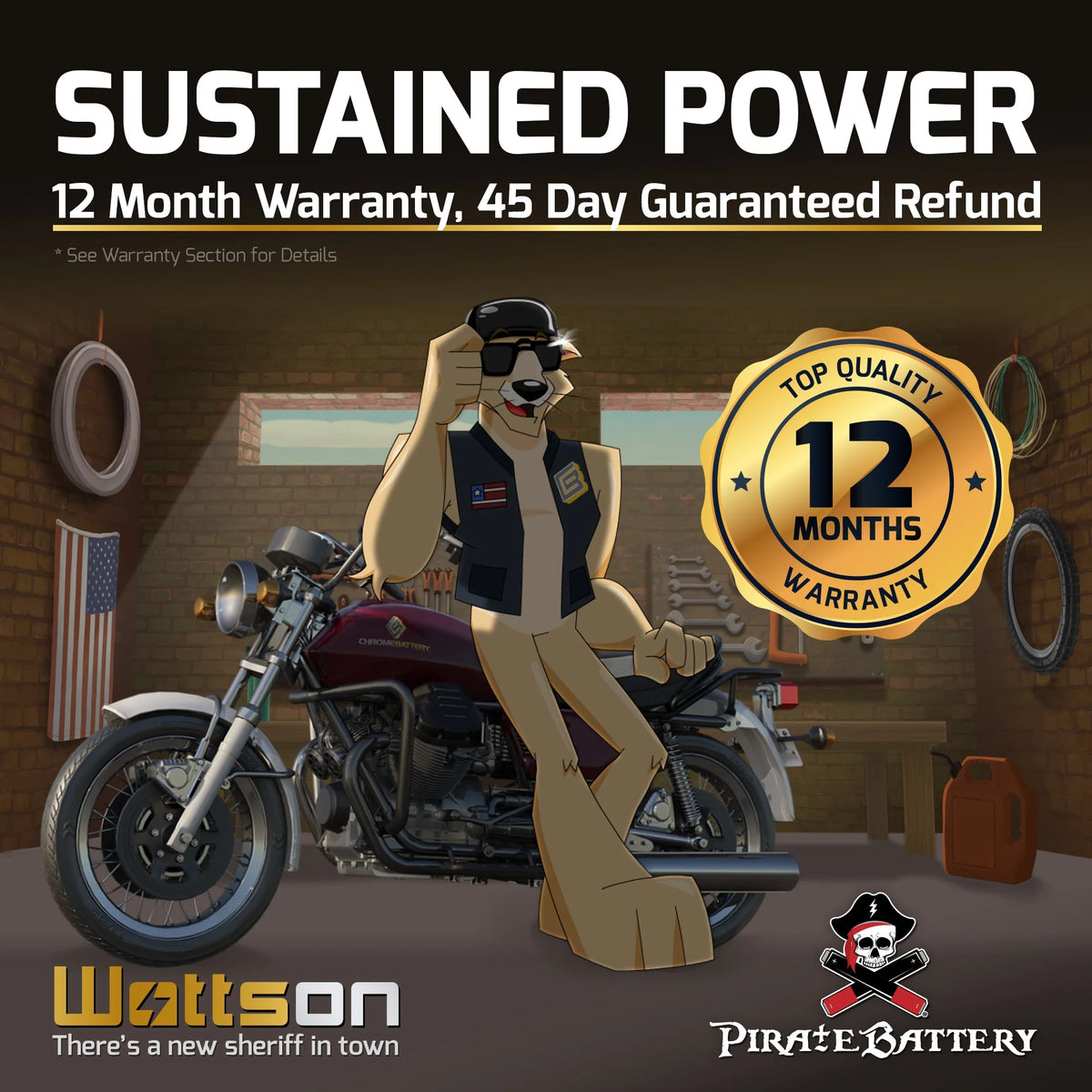 12 Volt 12 Ah 210 CCA Motorcycle Battery Q727