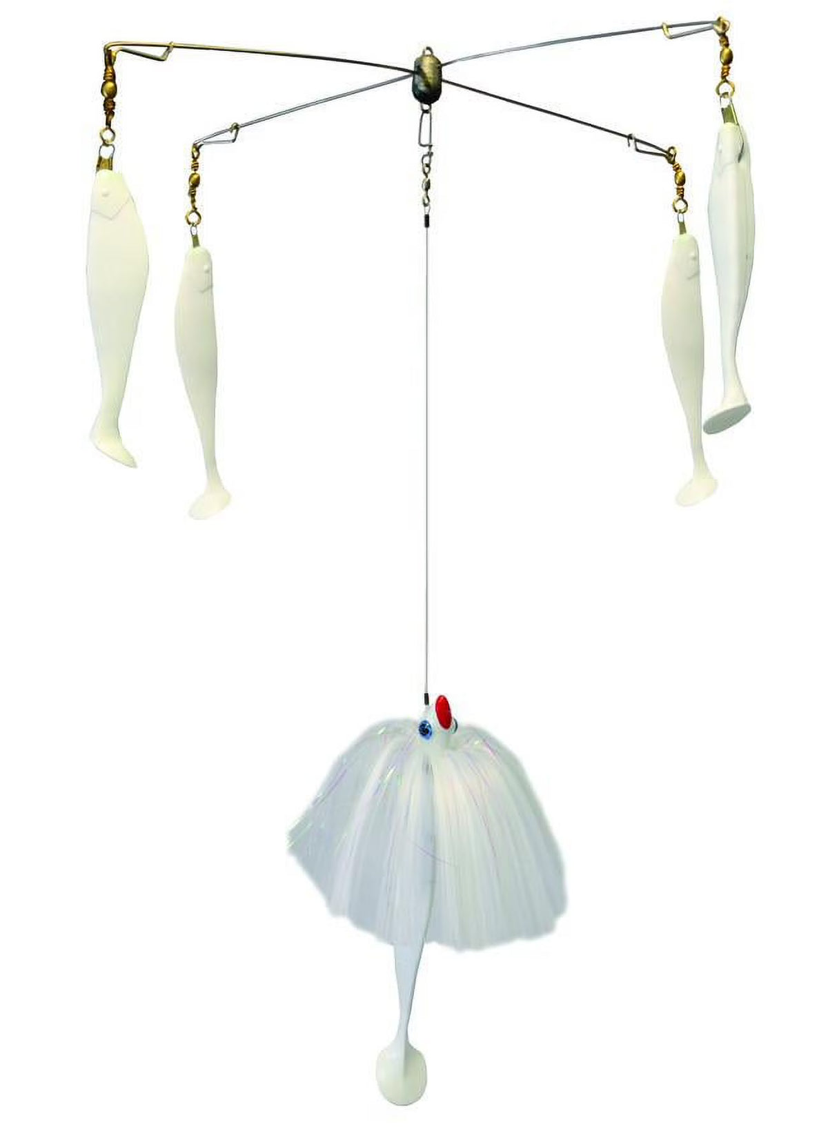 4-Arm Umbrella with Parachute, 4 oz, White Y542
