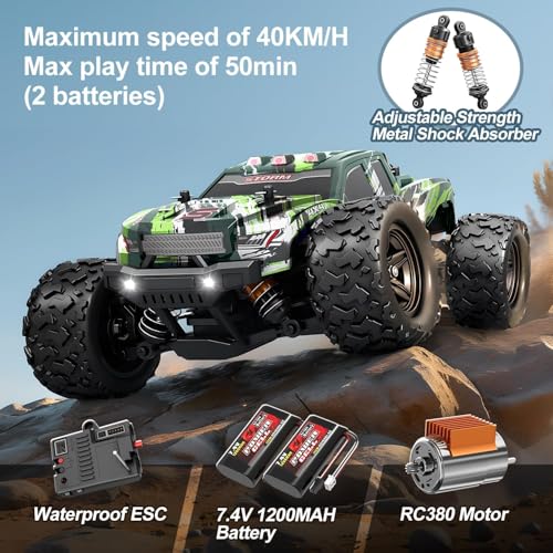 1:18 4WD Off-Road RC Truck with 2 Rechargeable Batteries V1343