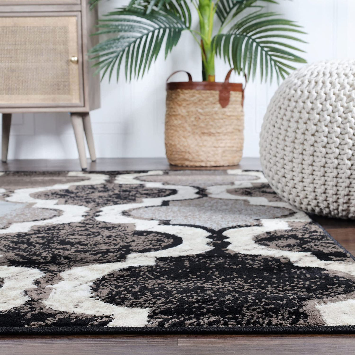 Chocolate 5' X 8' Jute Backing Area Rug B42001