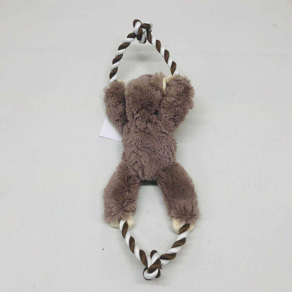 Monkey Plush Rope Squeaky Dog Toy Q871633