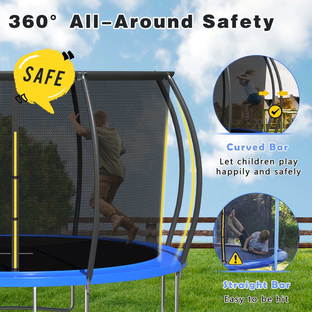 16 FT Trampoline with Safety Enclosure Net and Ladder R40846