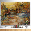 Natural Pine Wood Landscape Print - Multi-Color - 40 in. x 30 in. K360