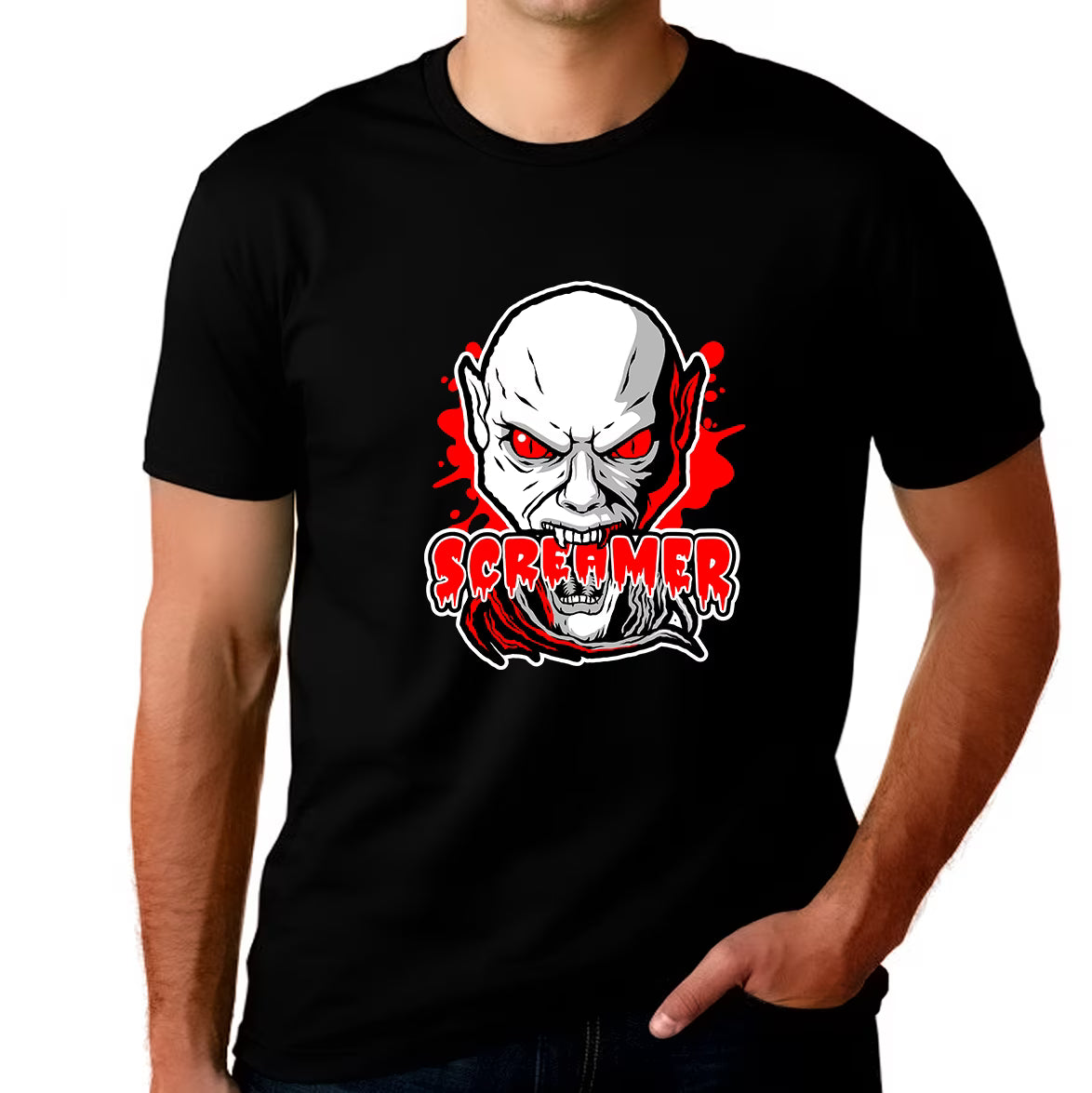 Halloween Vampire Shirts for Men Plus Size 1XL 2XL 3XL 4XL 5XL L96380