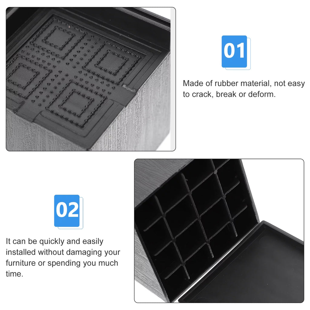 4pcs Square Rubber Furniture Risers P23043