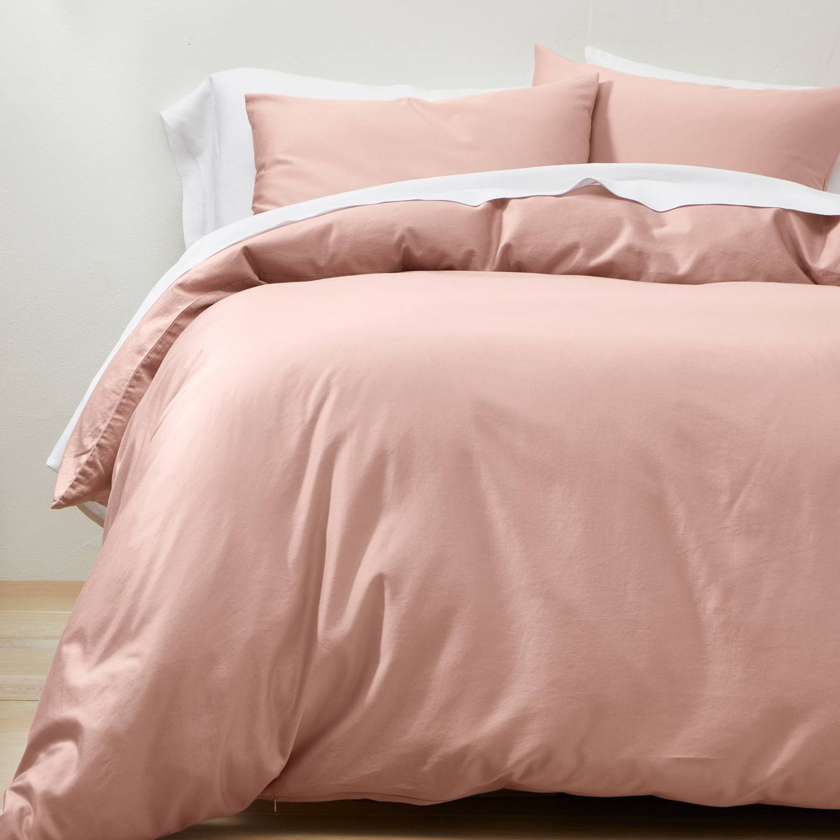 Blush Washed Sateen Duvet & Sham Set D337549