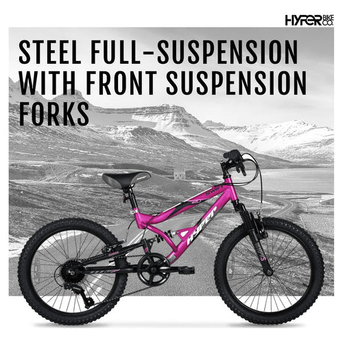 20 Girl's Mountain Bike for Kids, Magenta L957