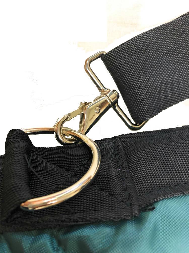 Large Green Poly Fill Saddle Carrier Bag N101