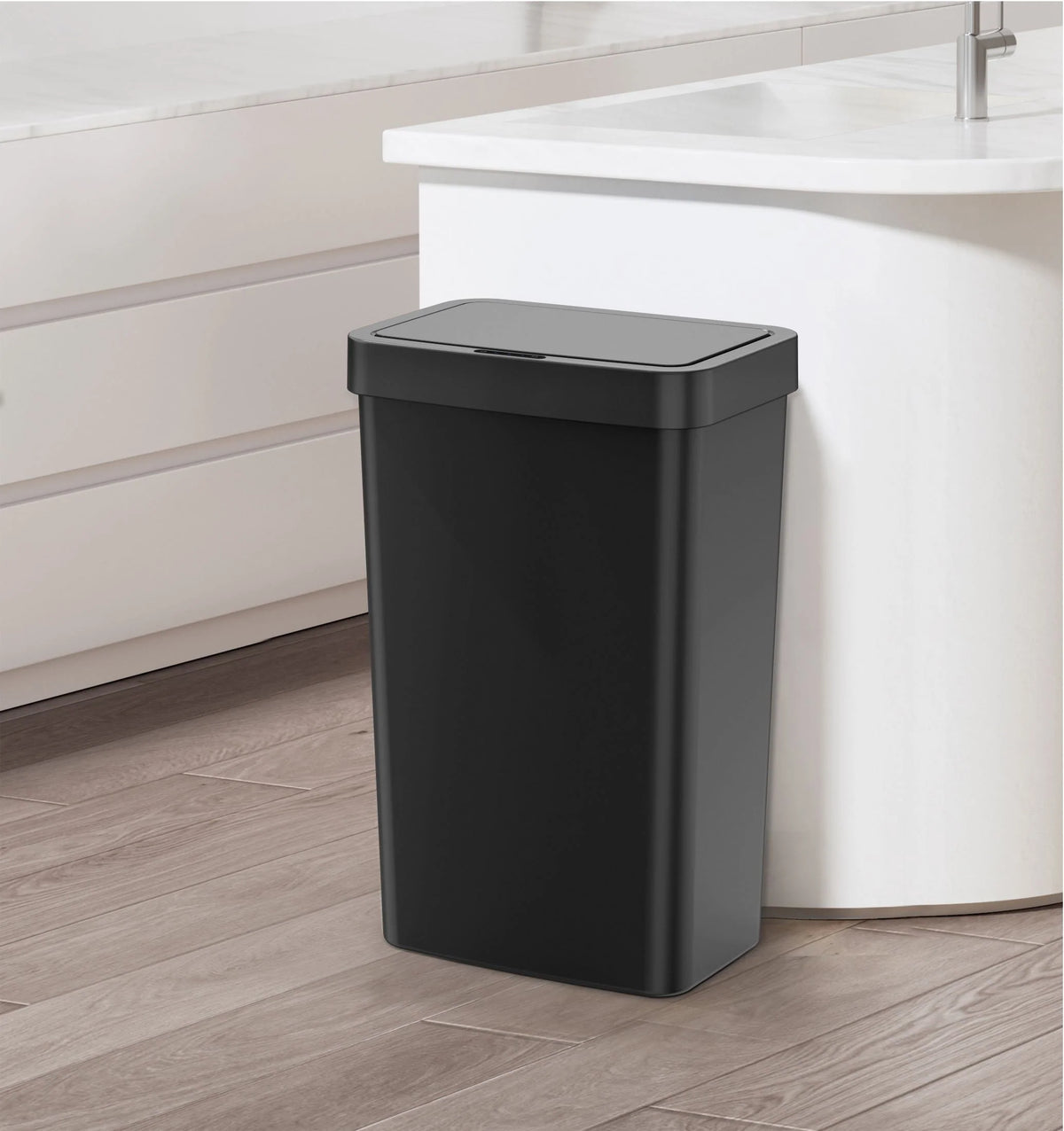 13.2 Gallon Black Motion Sensor Plastic Trash Can X12764