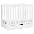 White 4-in-1 Convertible Mini Crib with Trundle Drawer R607310