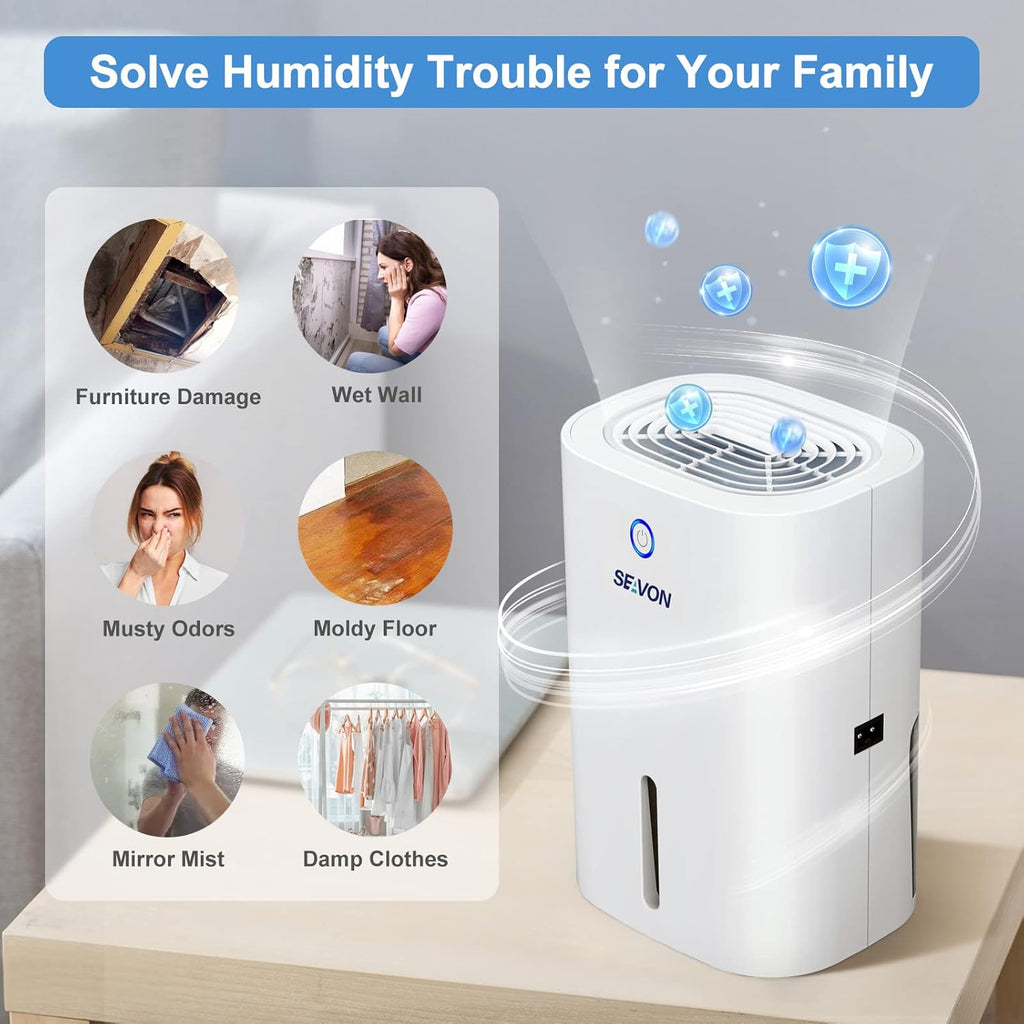 Portable Compact 27oz Mini Dehumidifier Pack of 2 O9894