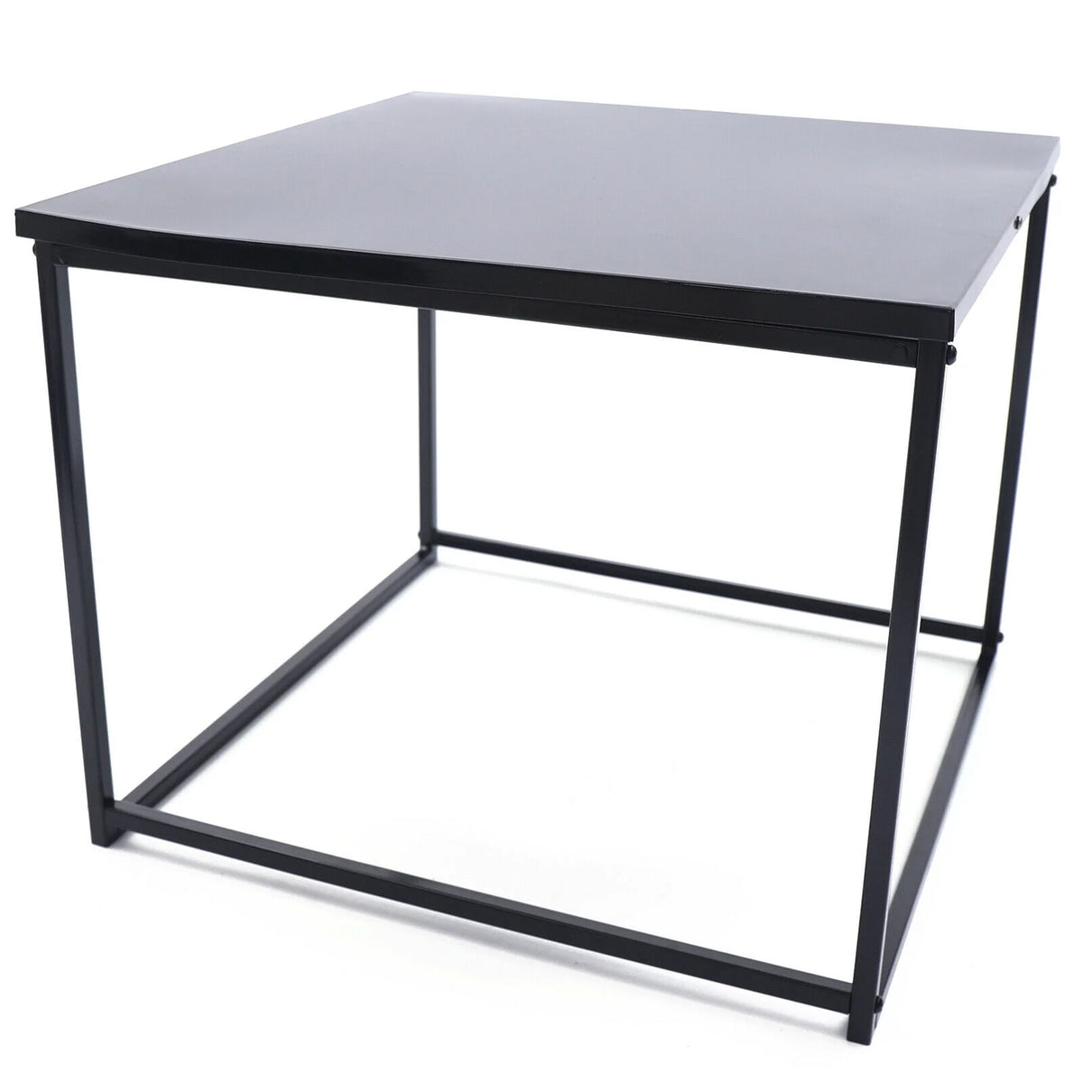2Pcs Modern Industrial Square Iron End Table U37908