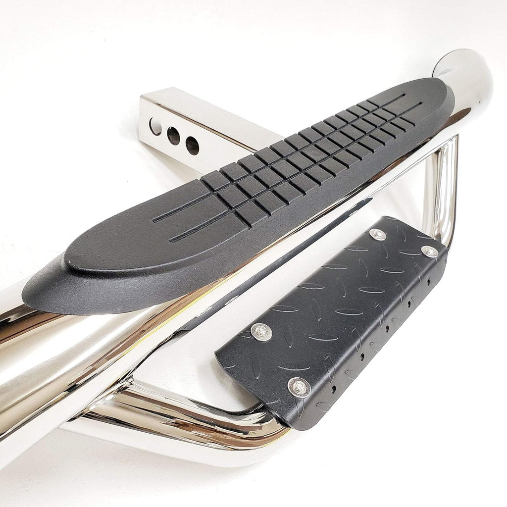 Chrome Towing Hitch Step Bar Drop Step 2" Receiver Truck Trailer Rear Bumper Guard L8597