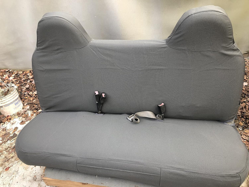 Dark Gray Custom Seat Covers for Ford F250-F550 Bench Seat F71077