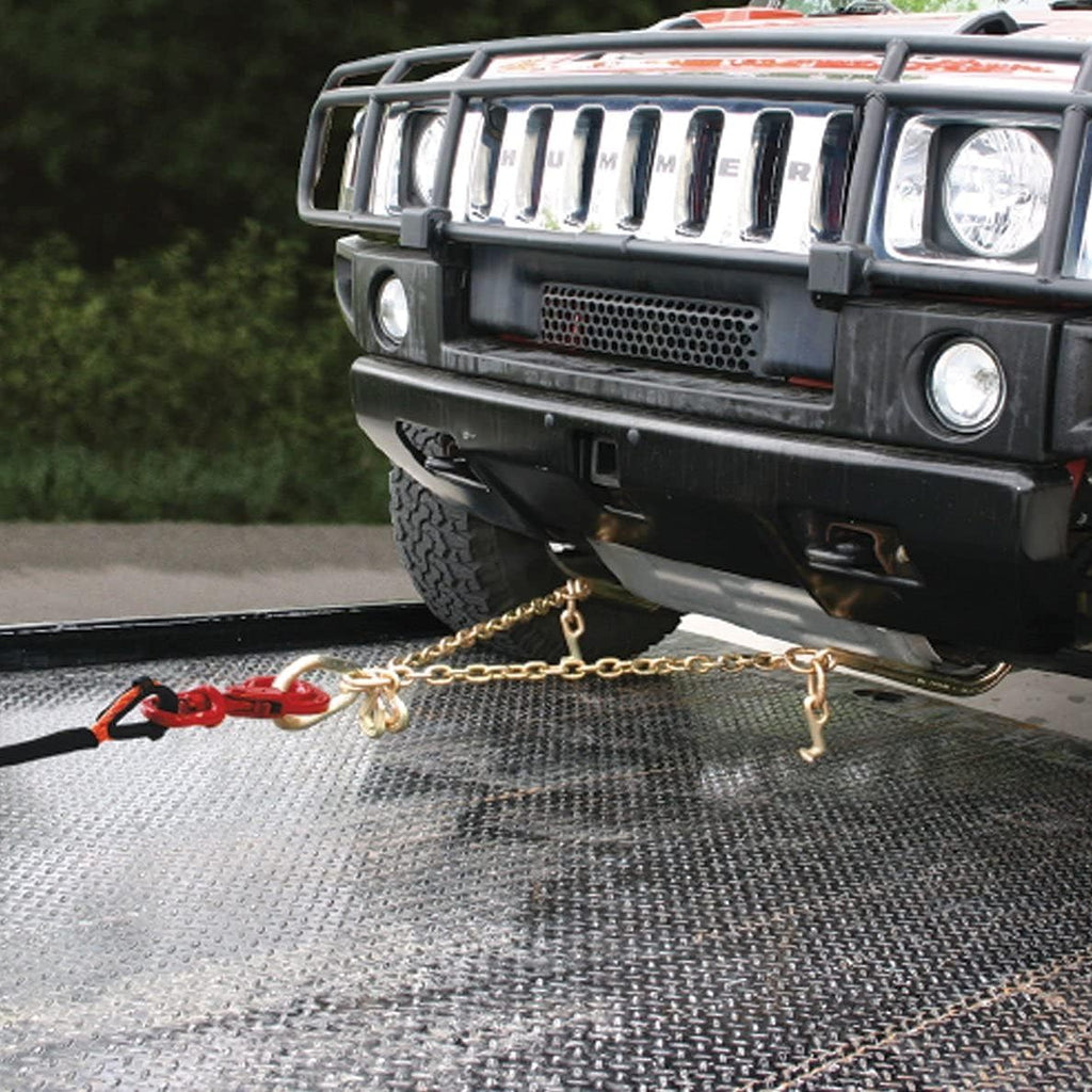 Towing Chain Bridle with 8 Inch J Hooks and Alloy T Hooks, Grade 70 Chain, 40 Inches Long, 4,700 Pound Safe Working Load B163