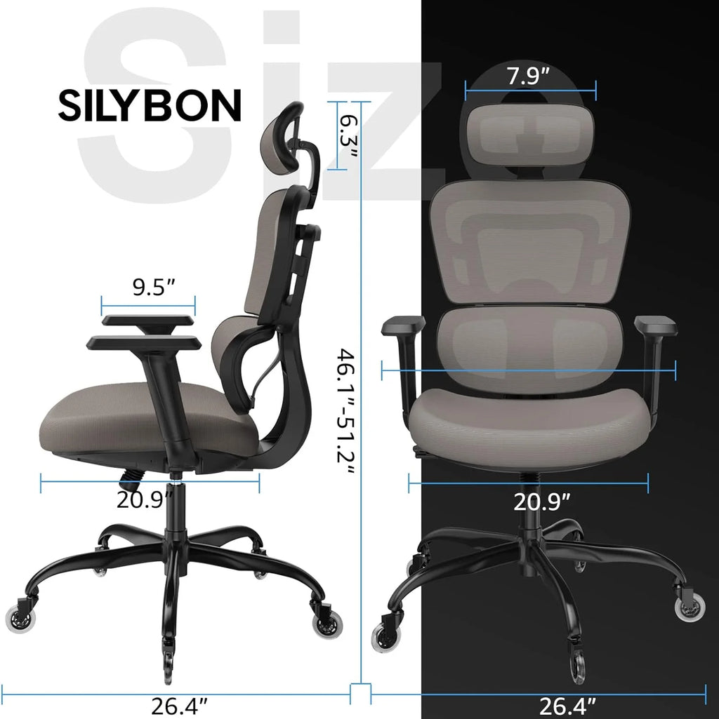 Ergonomic Mesh High Back Office Chair with Headrest J43230