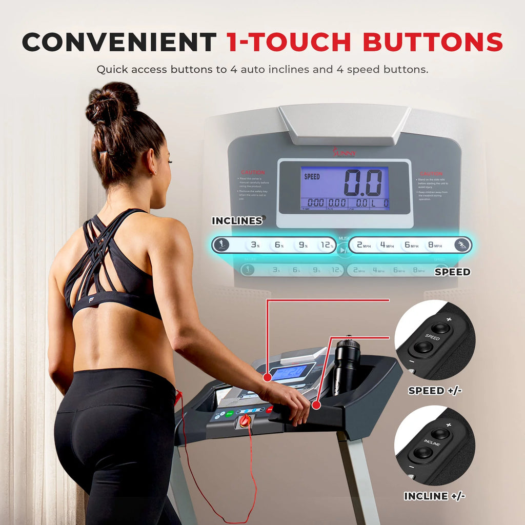 Foldable Treadmill with Auto Incline L599316