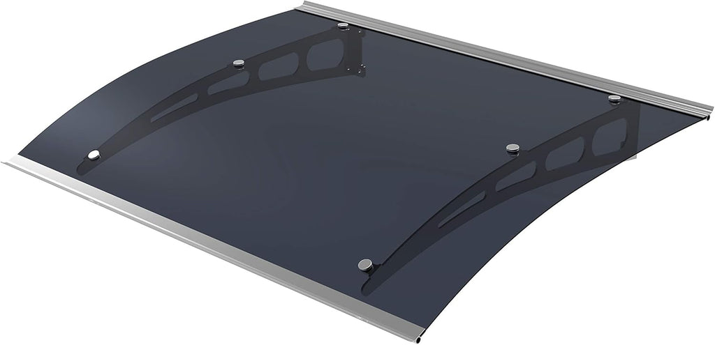 Gray Polycarbonate Door/Window Awning, 47"W x 35"D G30090