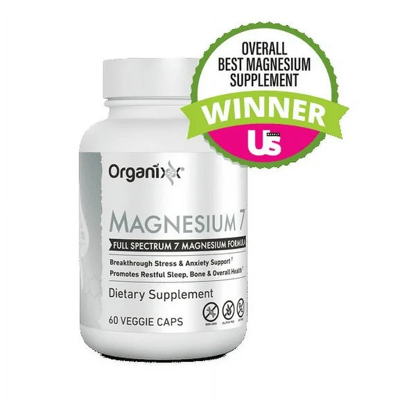 Magnesium Supplement Capsules with Vitamin B6 and Manganese Citrate and Glycinate, Vegan, Non GMO, 60 Count G1505