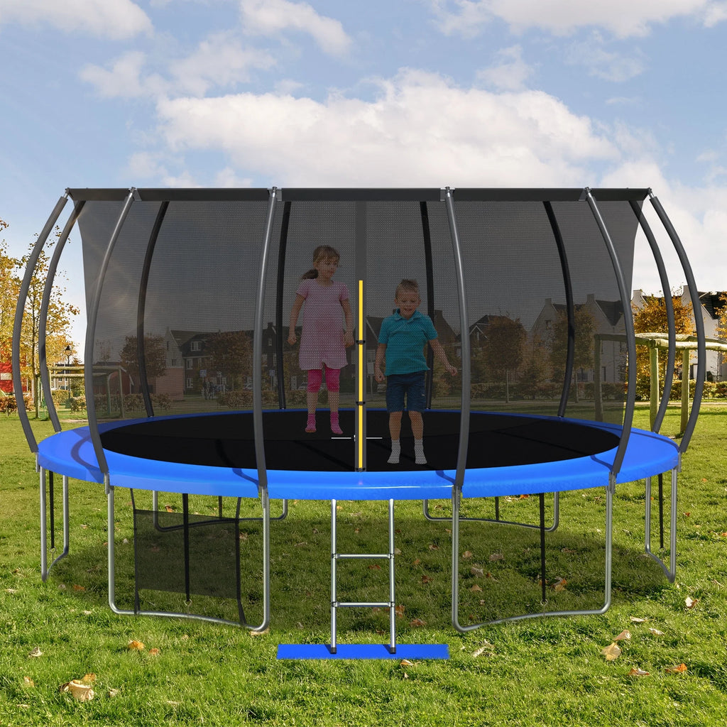 16 FT Trampoline with Safety Enclosure Net and Ladder R40846