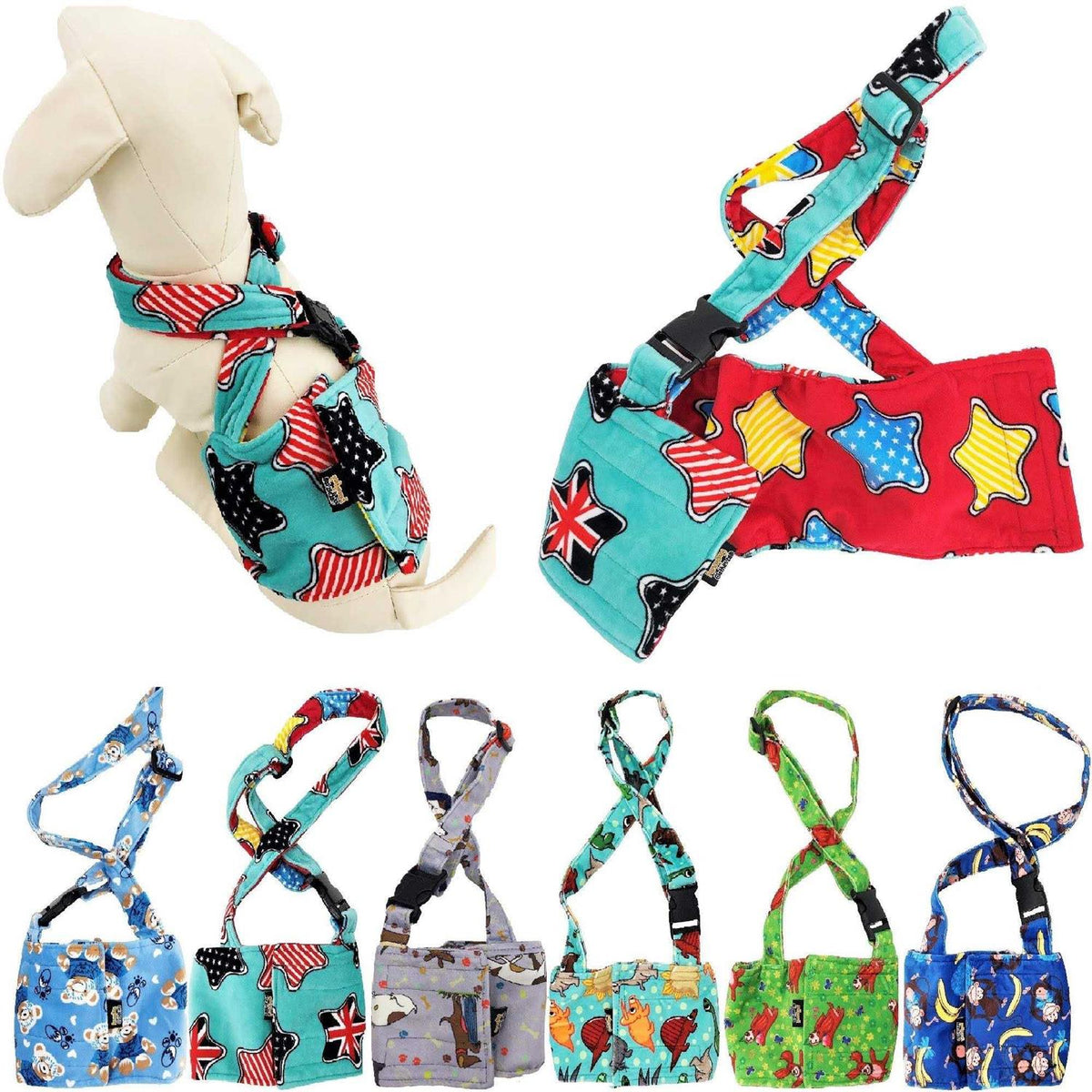 Washable Dog Diaper with Suspender A66784