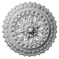18 1/2 inchod x 7/8 inchid x 1 1/2 inchp Hand-Painted Pale Gold Ceiling Medallion Y177