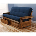 Blue Suede Mattress with Storage Drawers V3151