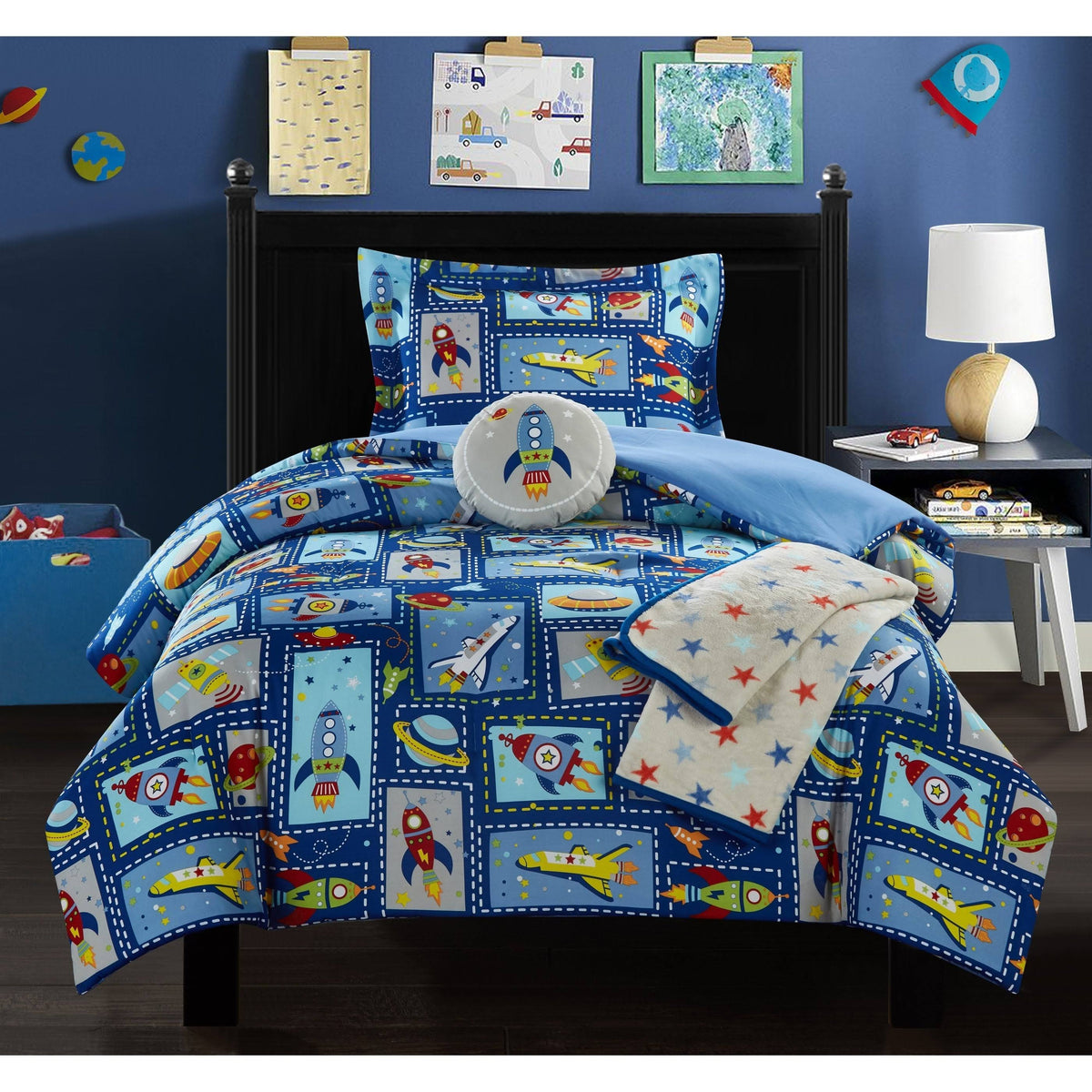 5 Piece Space Explorer Theme Comforter Set T2623