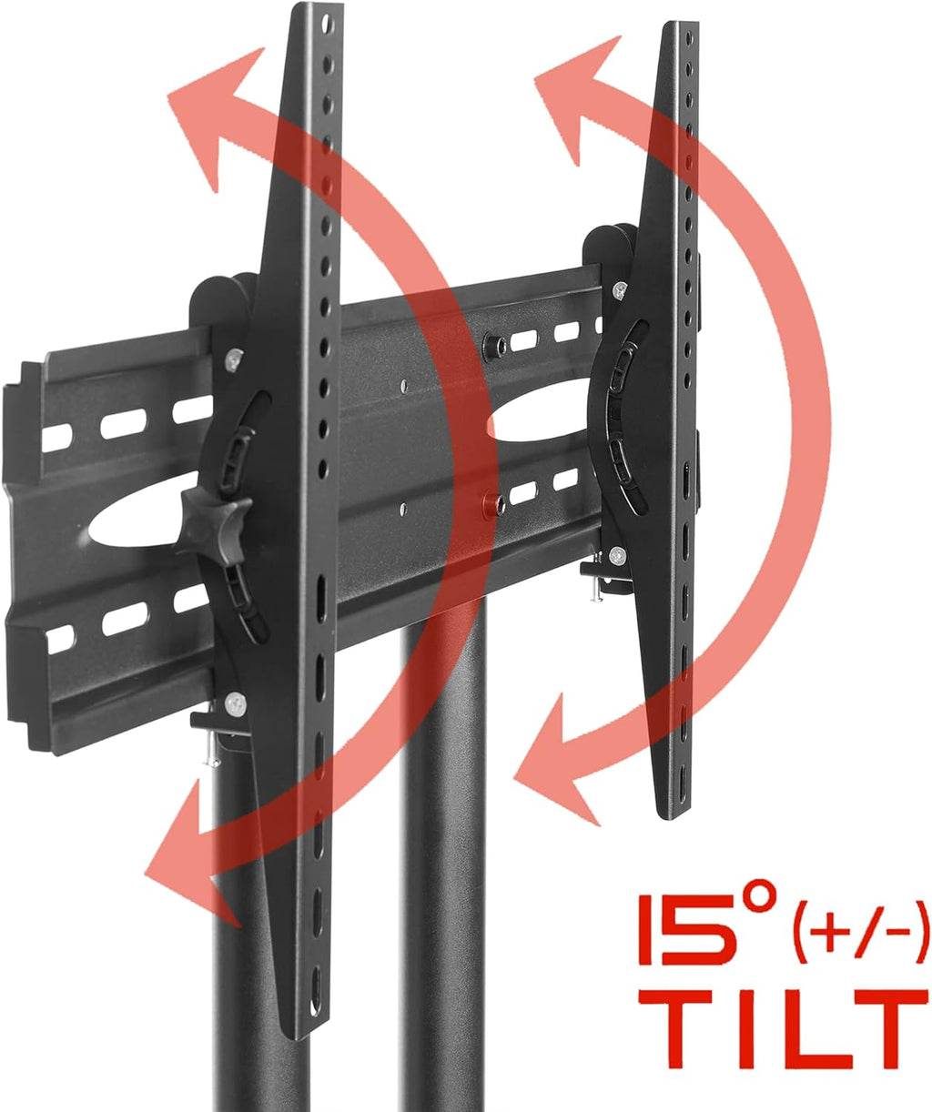Rolling TV Stand Mobile TV Cart with Wheels T2772