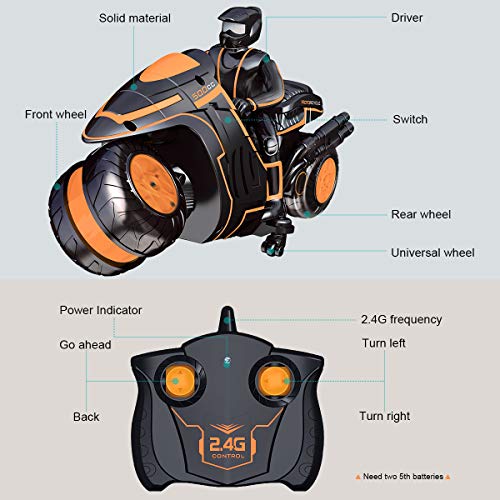 Remote Control Motorcycles 2WD High Speed 2.4Ghz with Riding Figure D376