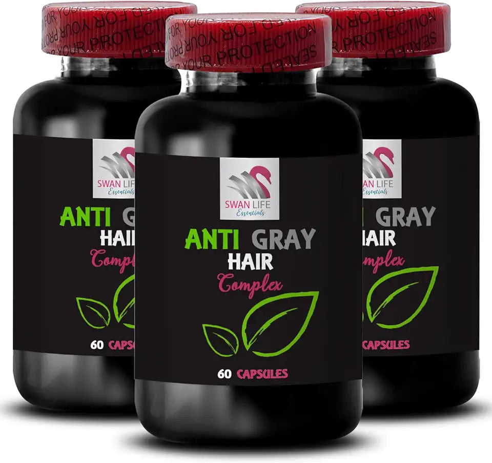 Anti Gray Hair Capsule 3 Bottles 180 Capsules H5479