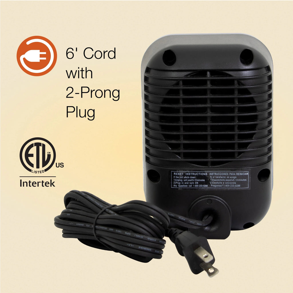 6" 200W Personal Tabletop Space Heater O407