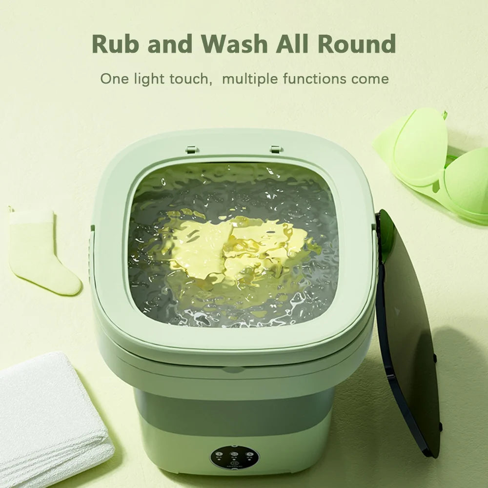 8L Portable Spin Dryer with Drain Basket J2547