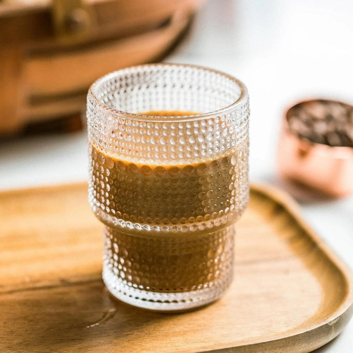 Set of 4 Small Transparent Glass Cups 190ml F3588
