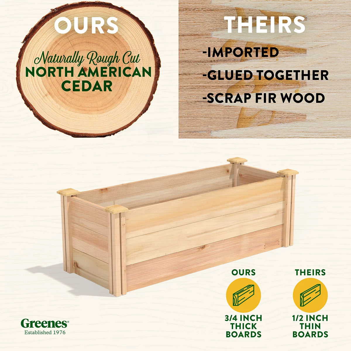Beige Wood and Cedar Raised Garden Kit P21780
