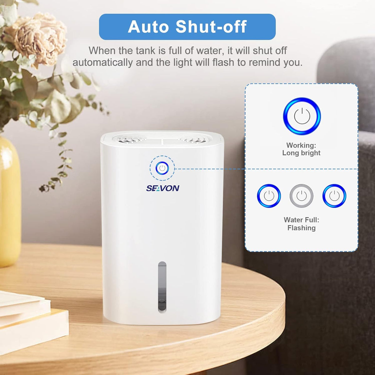 Portable Compact 27oz Mini Dehumidifier Pack of 2 O9894