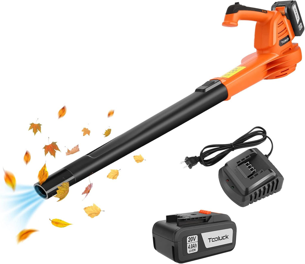 Cordless Electric Leaf Blower with 4.0Ah Battery and Charger Q501
