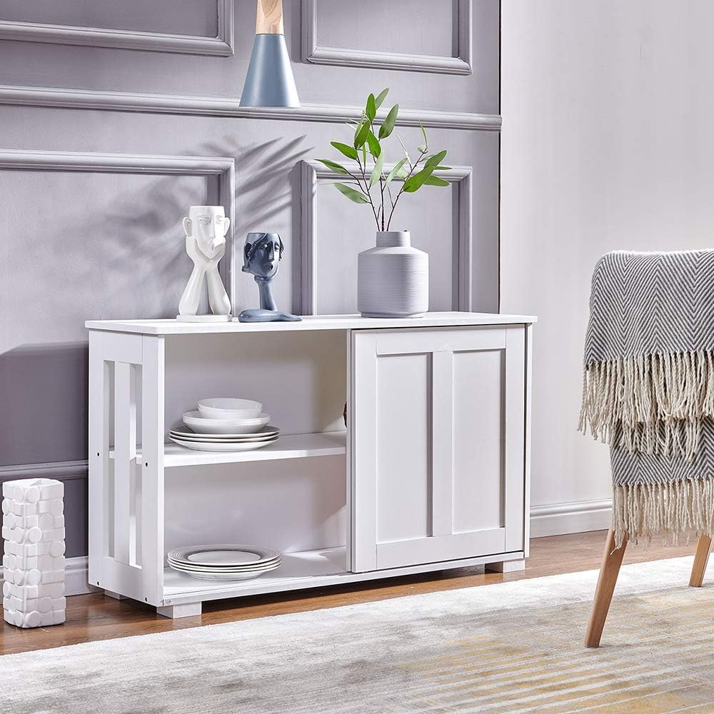 Storage Cabinet Sideboard Buffet Table with Sliding Door I86963