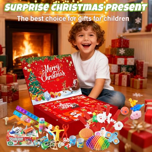 24 Days Christmas Countdown Calendar Fidget Toy W915140