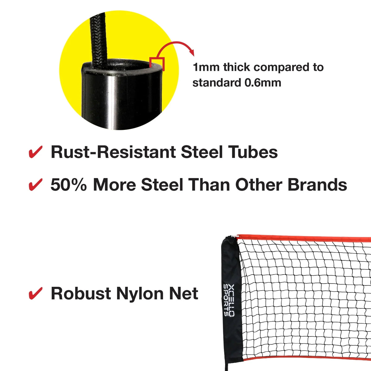 Badminton Set with Foldable Net, 4 Rackets, 6 Shuttlecocks, and Carry Bag A969