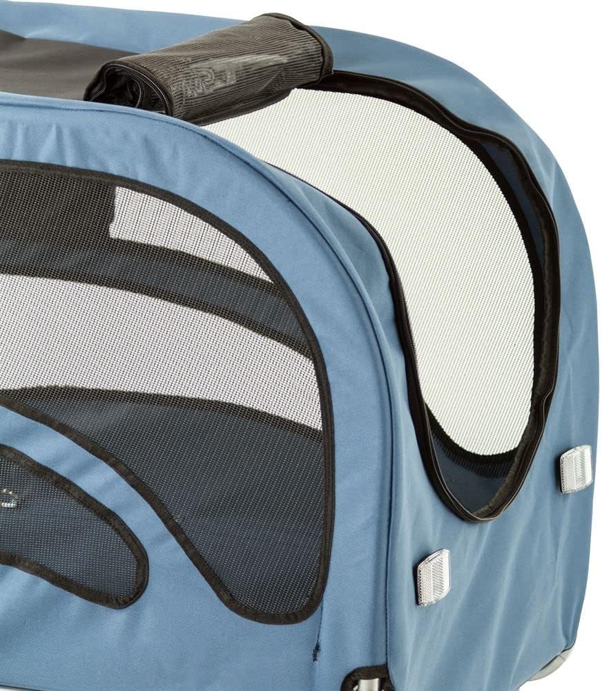 Blue 2-in-1 Pull-Behind Dog Bike Carrier Pet Trailer I85897