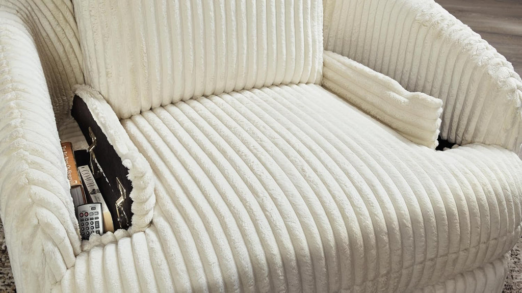 White Swivel Glider Recliner J4053