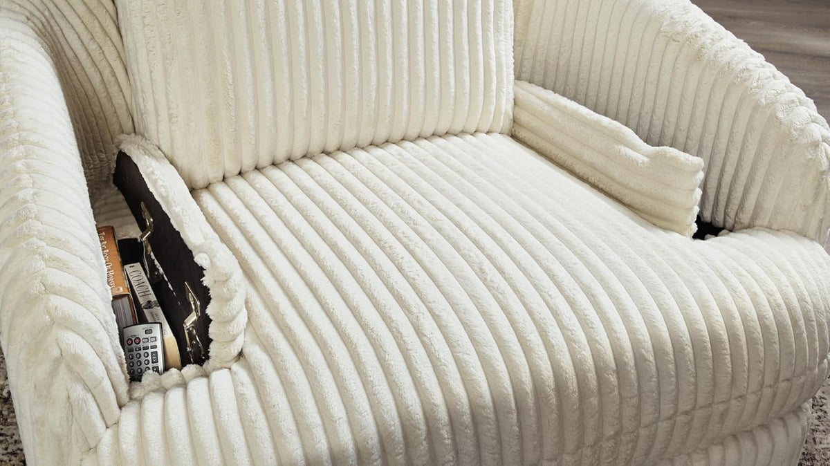 White Swivel Glider Recliner J4053