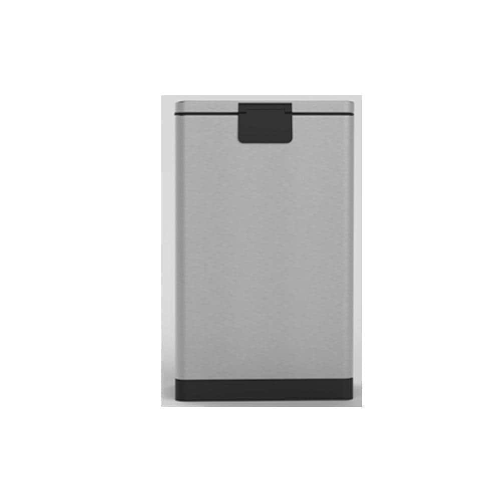 40-Liter Fingerprint Free Brushed Stainless Steel Step-On Trash Can J44782