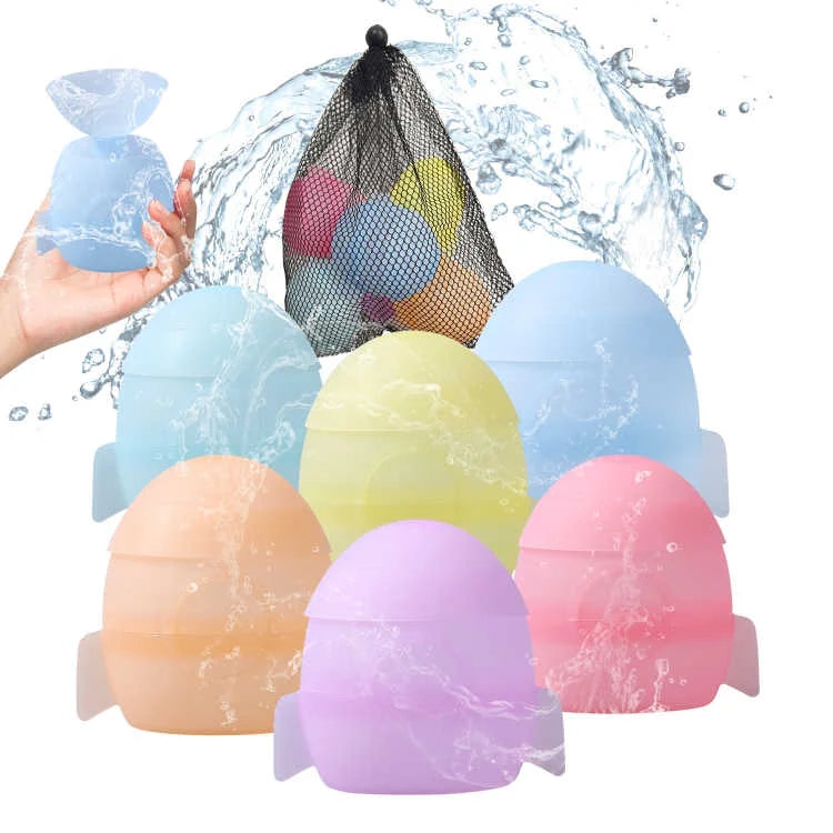 12 PCS Reusable Water Balloons with Mesh Bag W89800