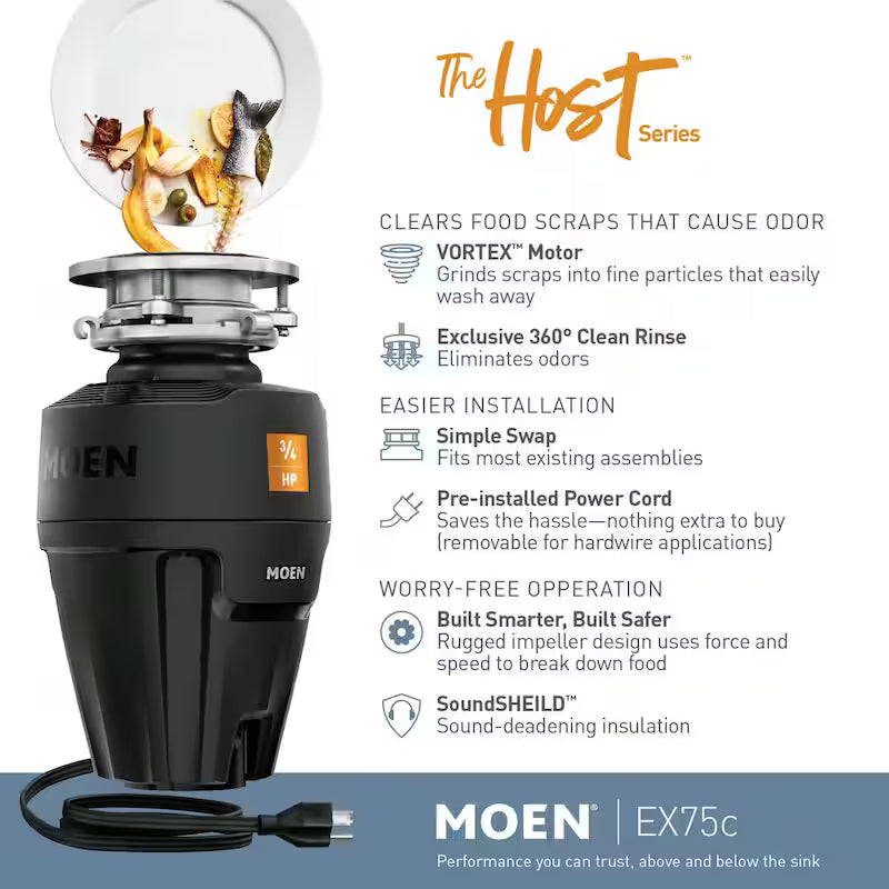 3/4 HP Continuous Feed Garbage Disposal with Sound Reduction (2-Pack) X326499