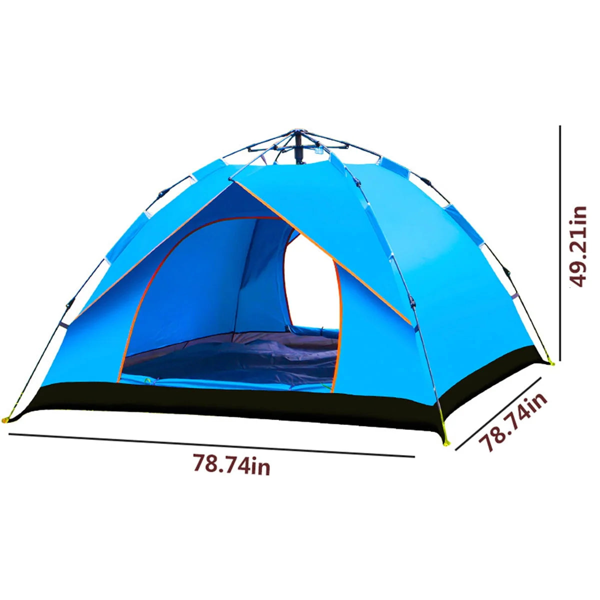 3-4 Person Automatic Popup Camping Tent with Carry Bag M817654